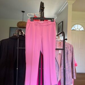 Amanda Uprichard Pink Cropped Ankle Pants